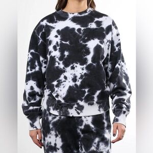 Brunette The Label Marble Tie-Dye Crewneck Sweatshirt